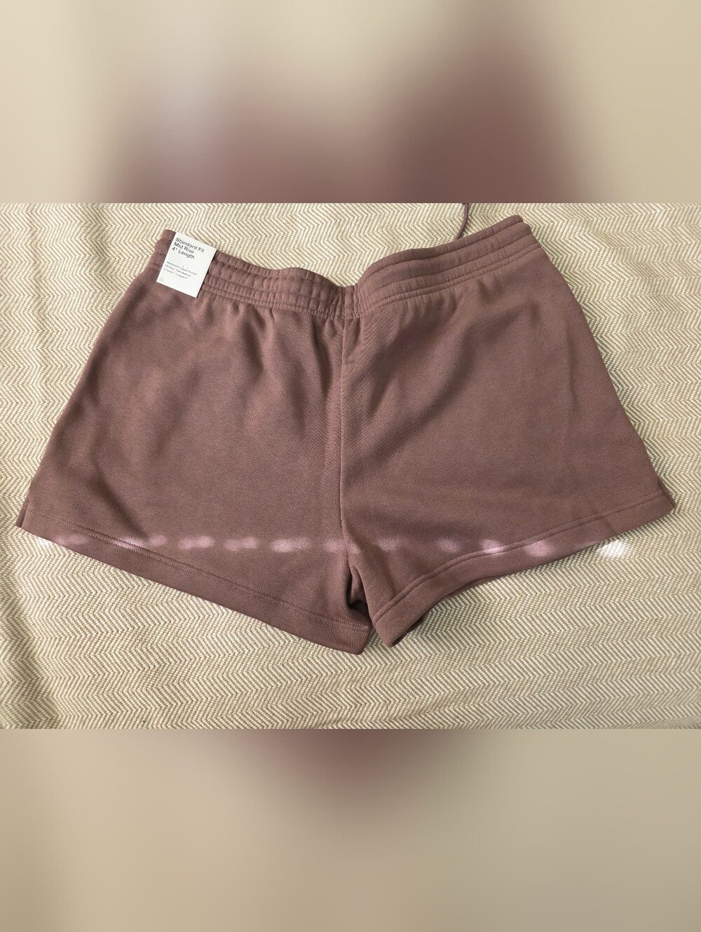 Nike Women's Brown Athletic Drawstring Shorts with Swoosh - Picture 2 of 2